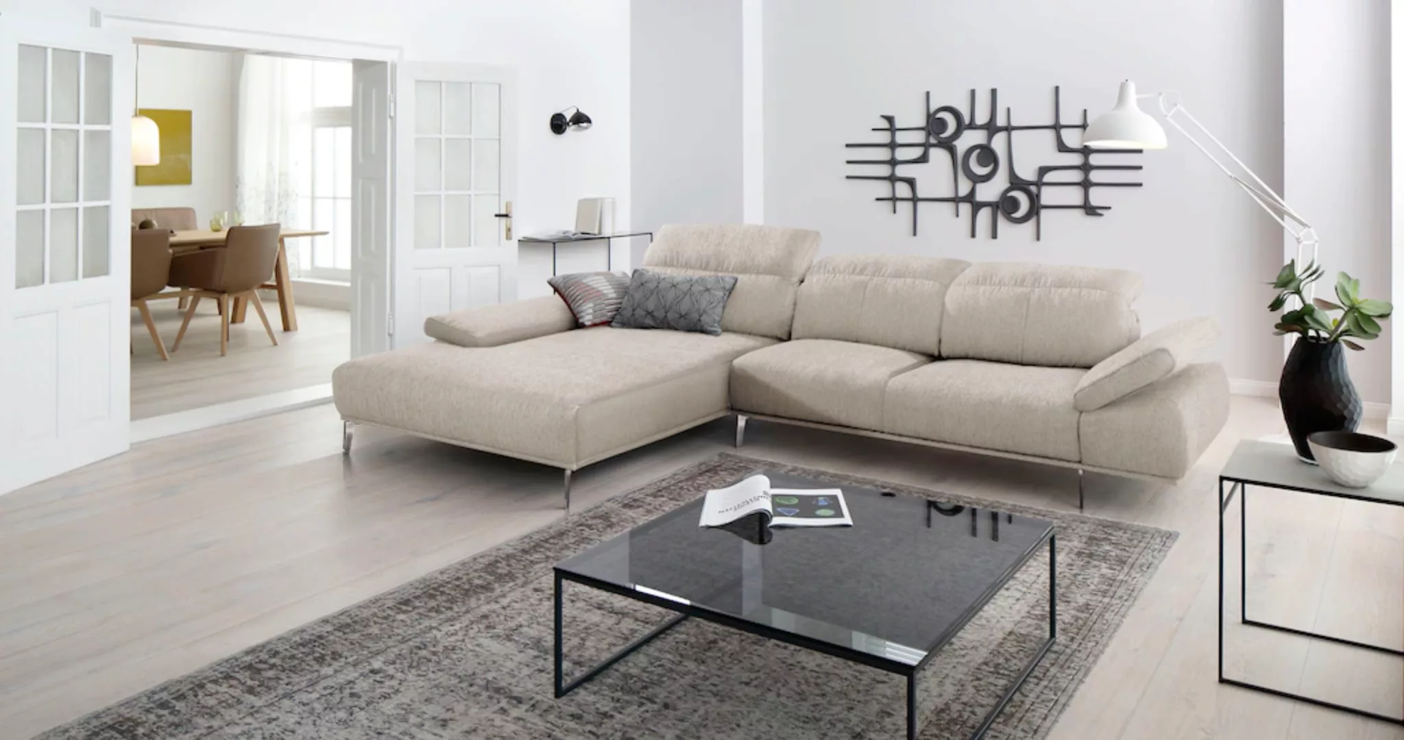 W.SCHILLIG Ecksofa "levi, Designsofa, elegant und zeitlos, bequem, L-Form", günstig online kaufen