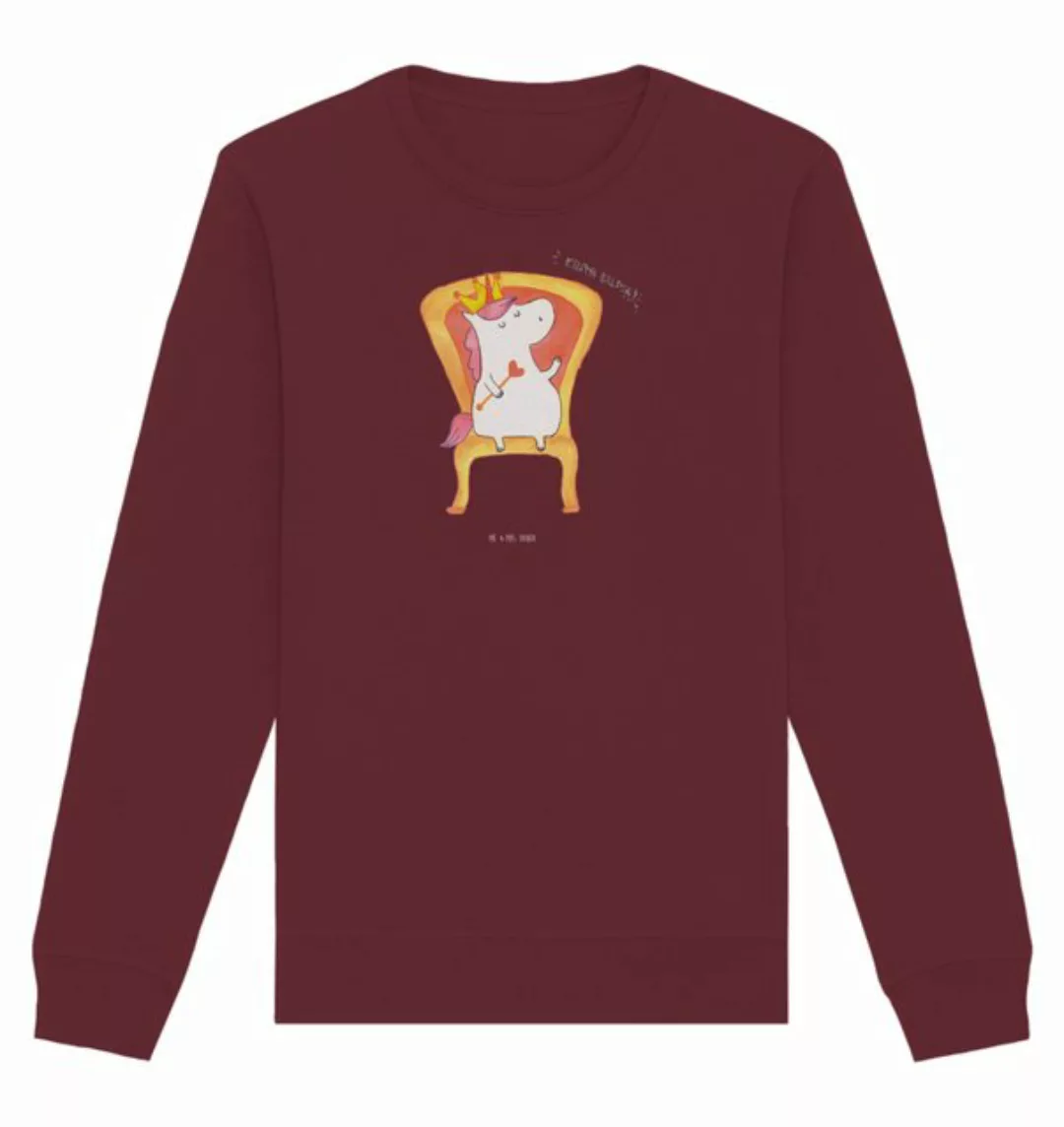 Mr. & Mrs. Panda Longpullover Größe S Einhorn König - Burgundy - Geschenk, günstig online kaufen