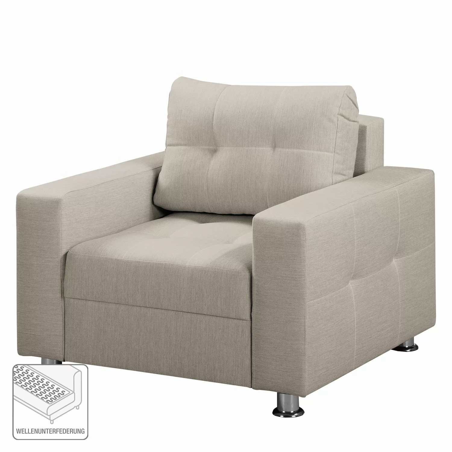 home24 Modoform Sessel Upwell Schwedisch Weiß Strukturstoff 98x96x90 cm (Bx günstig online kaufen