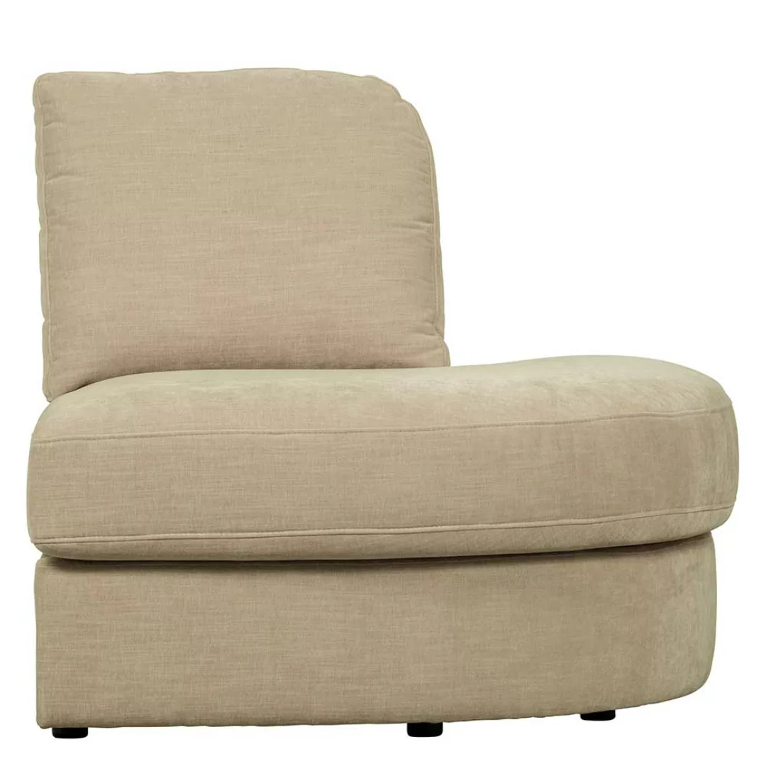 Sofa Abschluss Element rechts in Beige Webstoff einem Sitzplatz günstig online kaufen