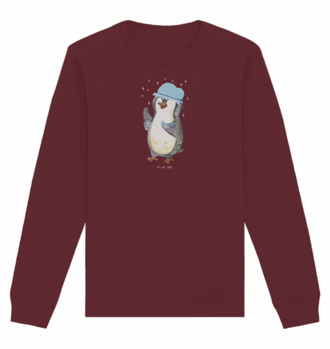 Mr. & Mrs. Panda Longpullover Pinguin Duschen Größe S - Burgundy - Geschenk günstig online kaufen