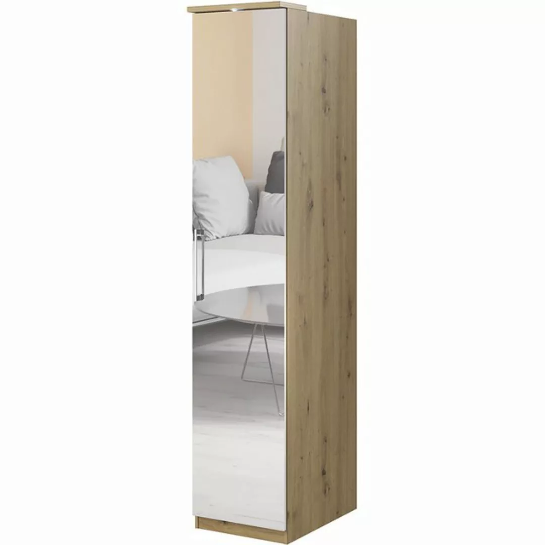 Schrank mit Spiegeltür und Beleuchtung OLMO-83 in Artisan Eiche Nb., B/H/T: günstig online kaufen