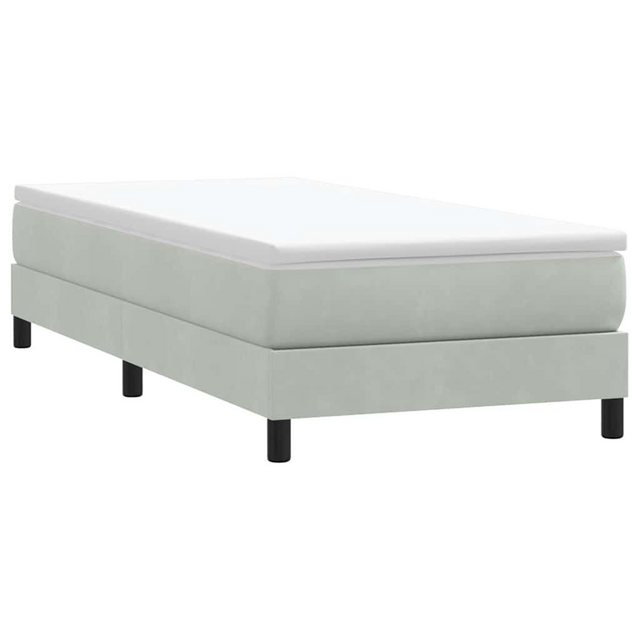 vidaXL Boxspringbett, Boxspringbett mit Matratze Dunkelgrau 90x220 cm Samt günstig online kaufen