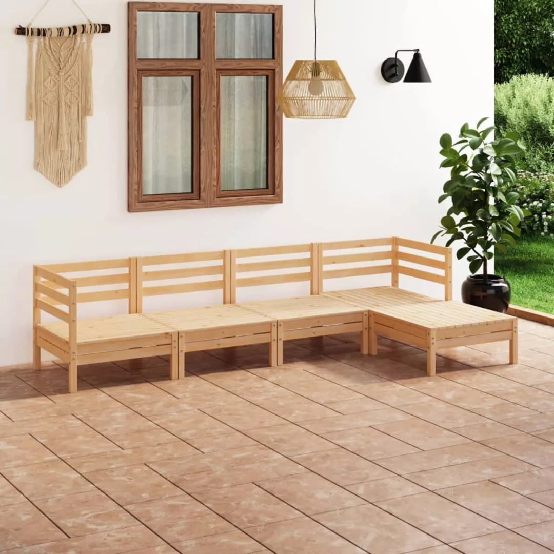 5-tlg. Garten-lounge-set Massivholz Kiefer günstig online kaufen