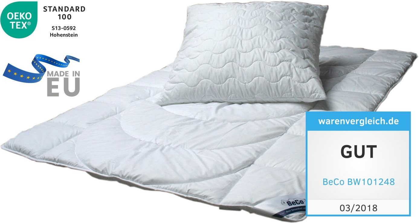 Beco Ganzjahresbettdecke + Kopfkissen Betten-Set Ganzjahresdecke günstig online kaufen