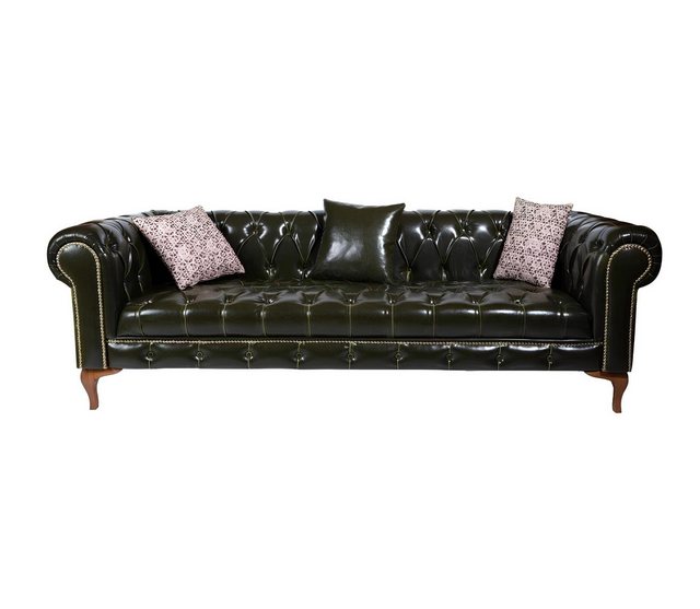 JVmoebel Sofa Stilvoller Chesterfield schwarzer Dreisitzer Moderne Möbel Ne günstig online kaufen