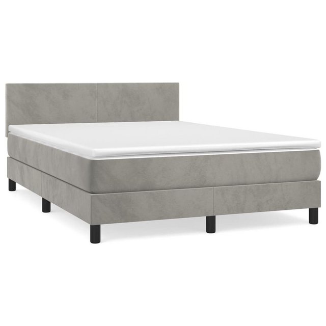 vidaXL Boxspringbett Bett Boxspringbett mit Matratze Samt (140 x 190 cm, He günstig online kaufen