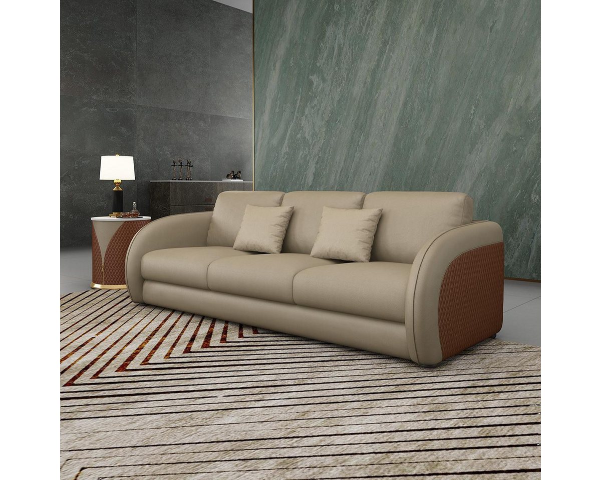 Xlmoebel Sofa Moderne Beige Polster-Sofa mit drei Sitzplätzen für das Wohnz günstig online kaufen