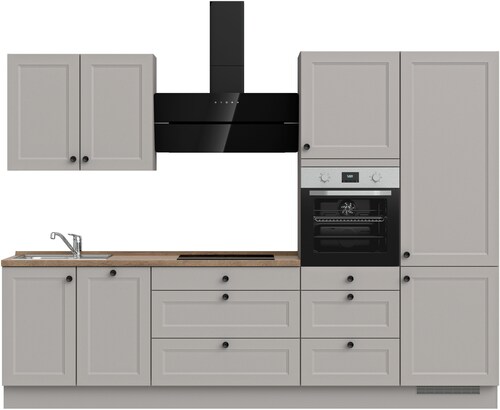 nobilia® Küchenzeile »"Cascada II"«, vormontiert, Breite 300 cm, Ausrichtun günstig online kaufen