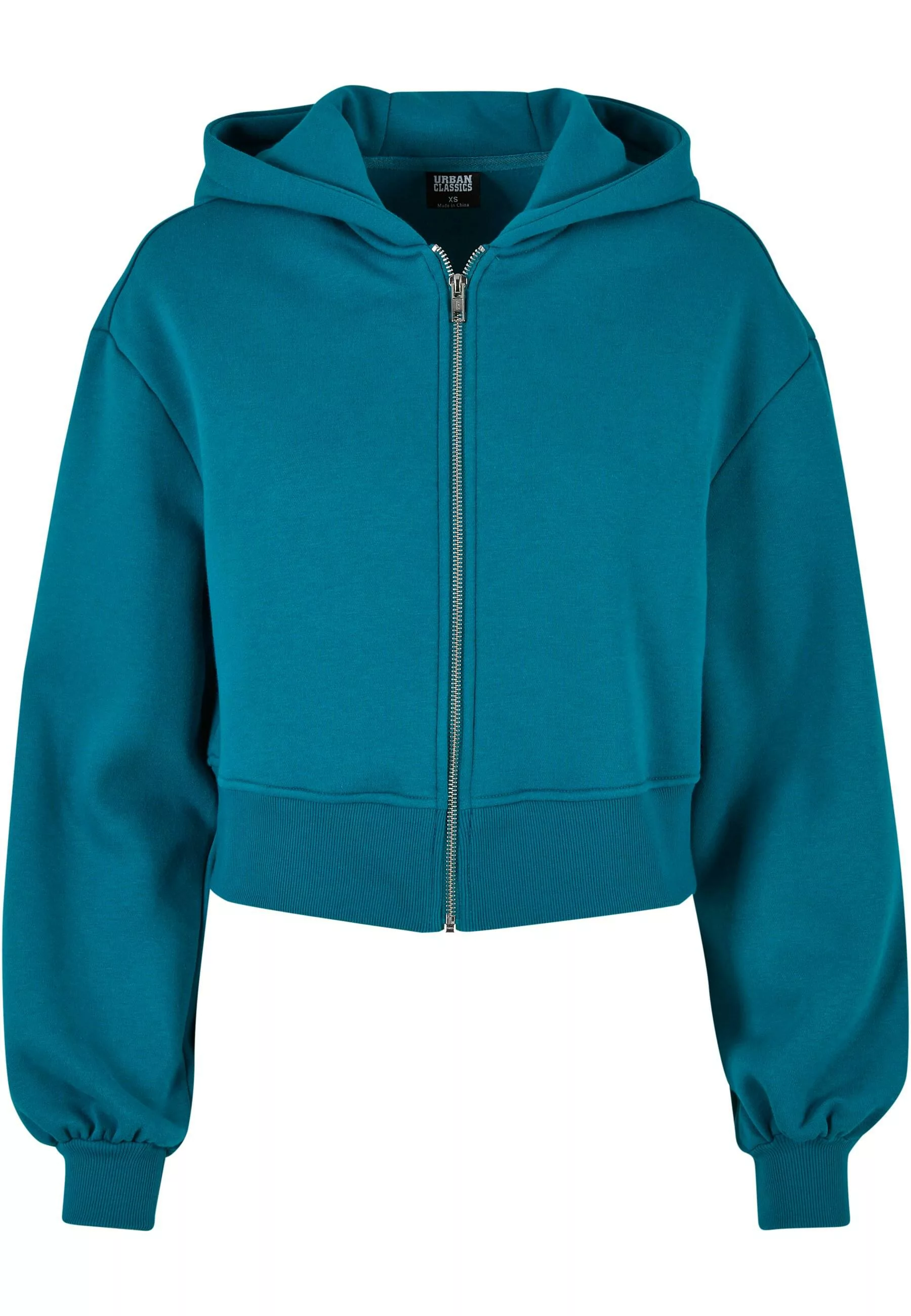 URBAN CLASSICS Sweatjacke "Urban Classics Damen Ladies Short Oversized Zip günstig online kaufen