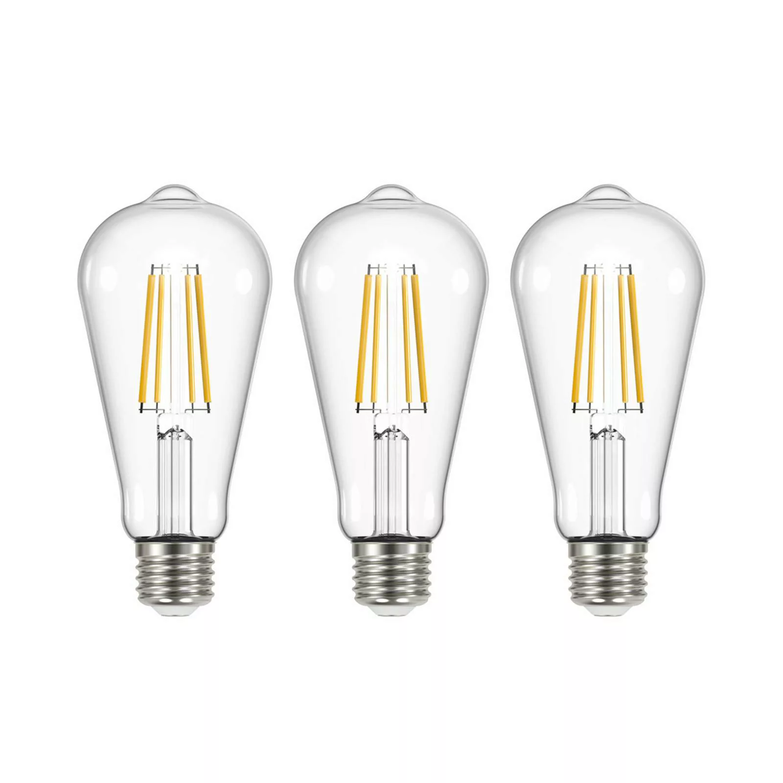 LED-Leuchtmittel Filament klar E27 3,8W 3000K 806lm 3er-Set günstig online kaufen