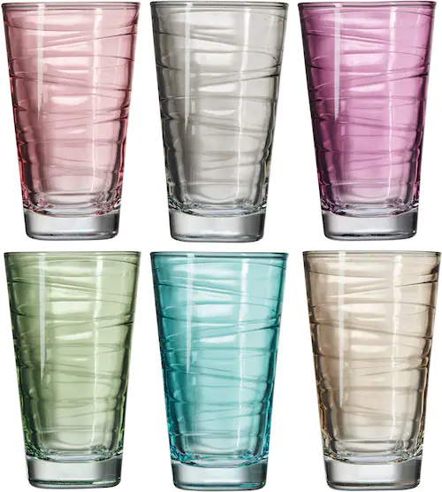 LEONARDO Longdrinkglas »Colori«, (Set, 6 tlg.), veredelte mit lichtechter H günstig online kaufen