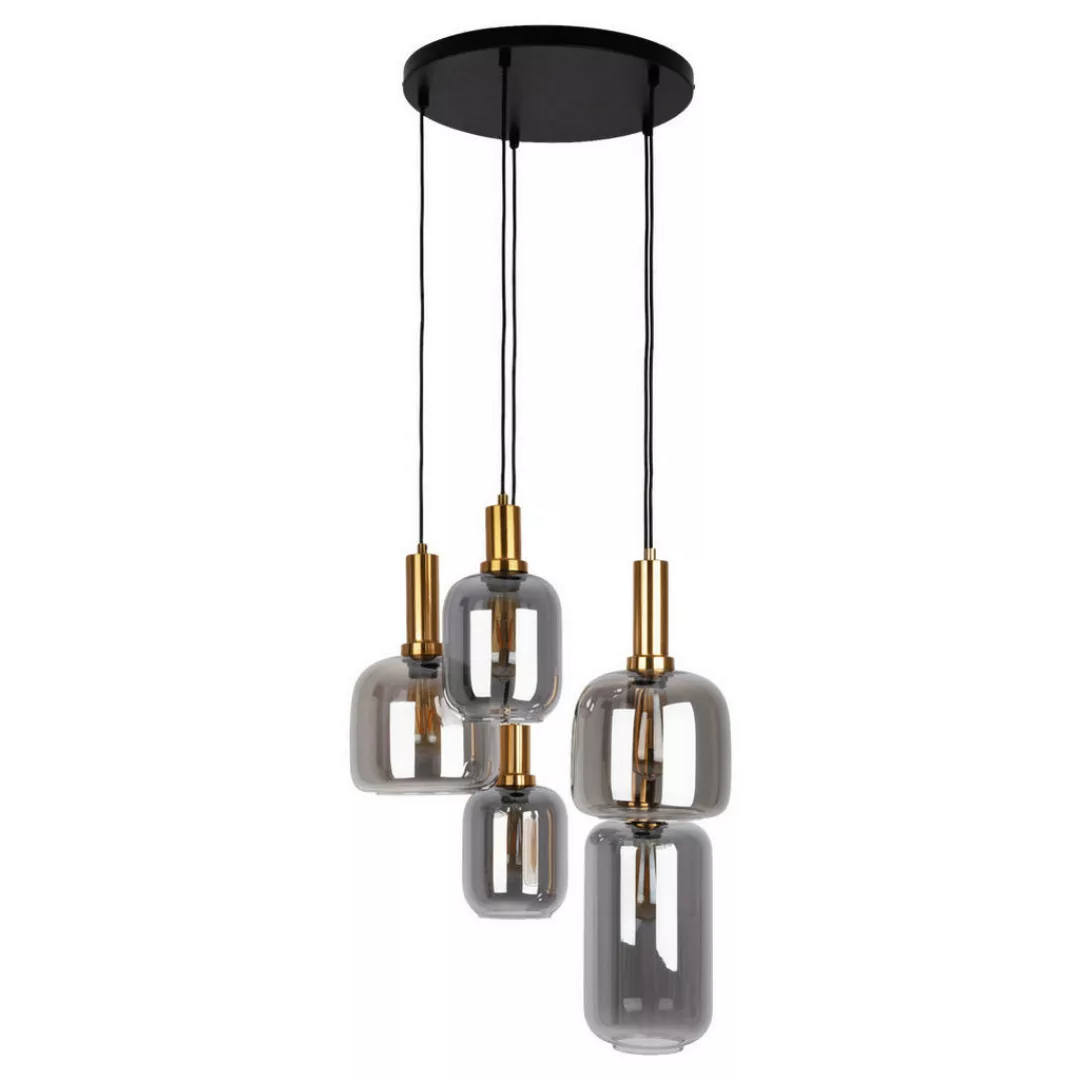 Näve Leuchten Pendelleuchte 7095822 schwarz Metall Glas T/D: ca. 150x55 cm günstig online kaufen