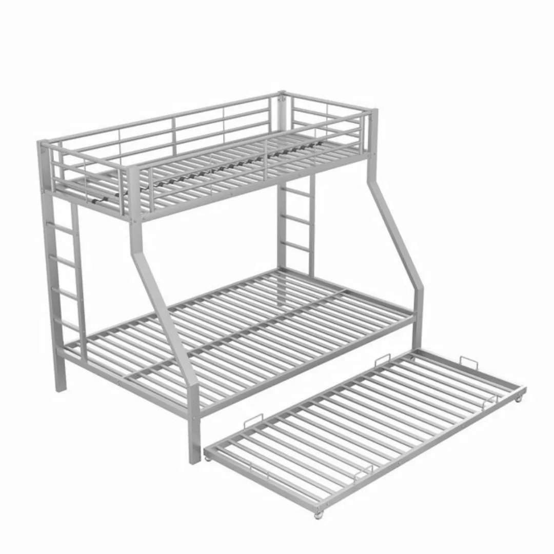 Merax Etagenbett mit Ausziehbett 90x190cm, Metallbett Stockbett, Hochbett 9 günstig online kaufen