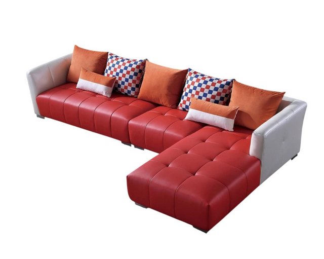 Xlmoebel Ecksofa Ecksofa Wohnlandschaft Ledergarnitur Polstersofa Designer- günstig online kaufen