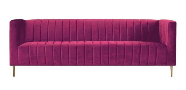 Xlmoebel Sofa Rosa Dreisitzer Stoff Wohnzimmer Design Sofa Polstermöbel, He günstig online kaufen