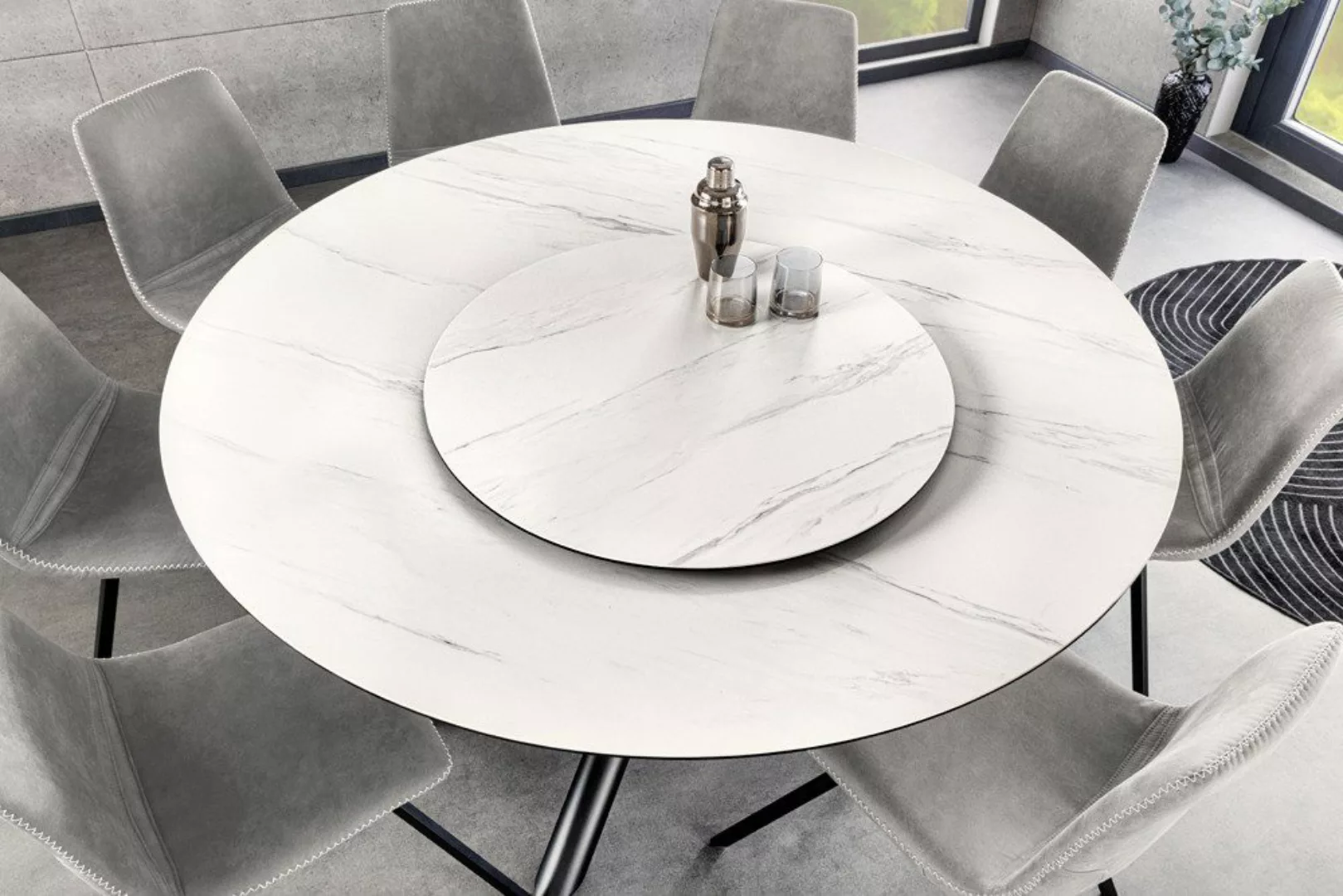 riess-ambiente Esstisch SPIN 150cm weiß / günstig online kaufen