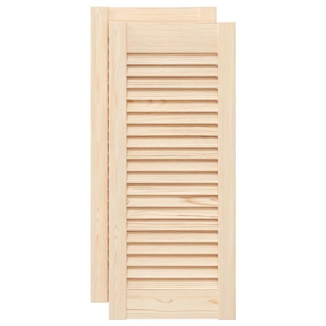 vidaXL Mehrzweckschrank Schranktüren Lamellen-Design 2 Stk 69x29,5cm Massiv günstig online kaufen