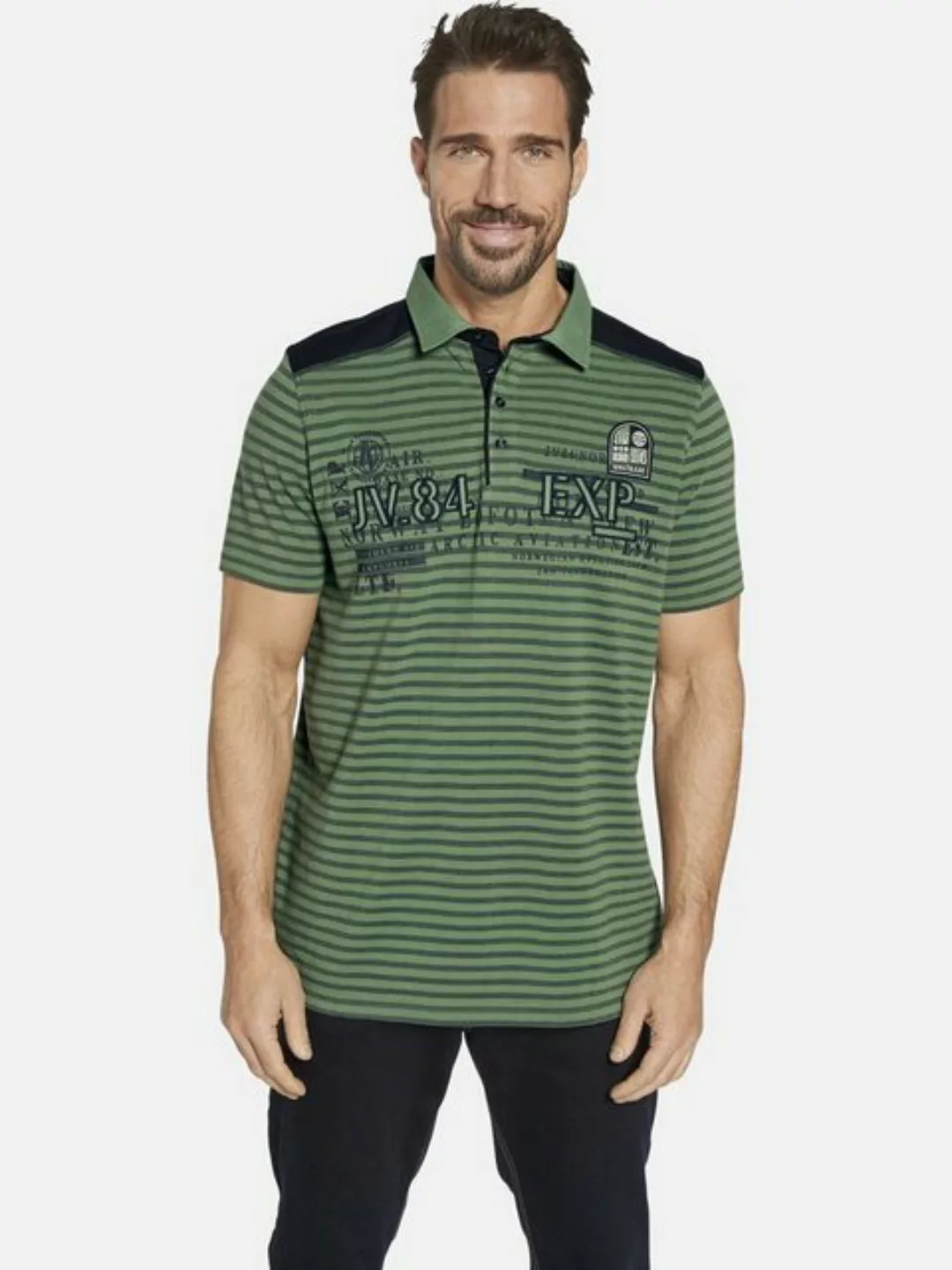 Jan Vanderstorm Poloshirt KUIBERT mit Färbung im Used-Look günstig online kaufen