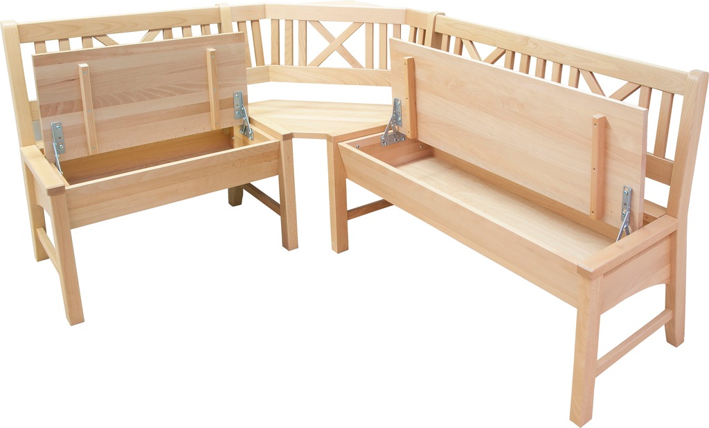 massivline&more Truhenbank "Bodensee", Gestell aus Massivholz, abnhembare S günstig online kaufen