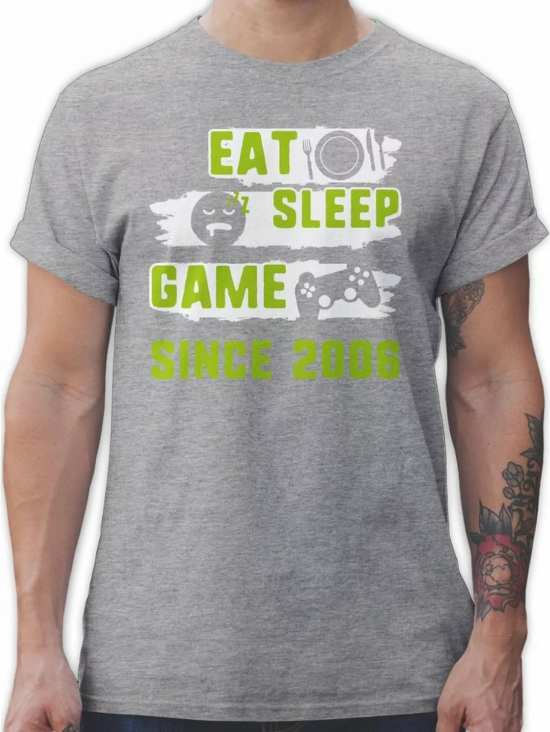 Shirtracer T-Shirt Eat Sleep Game Since 2006 Achtzehn 18. Geburtstag günstig online kaufen