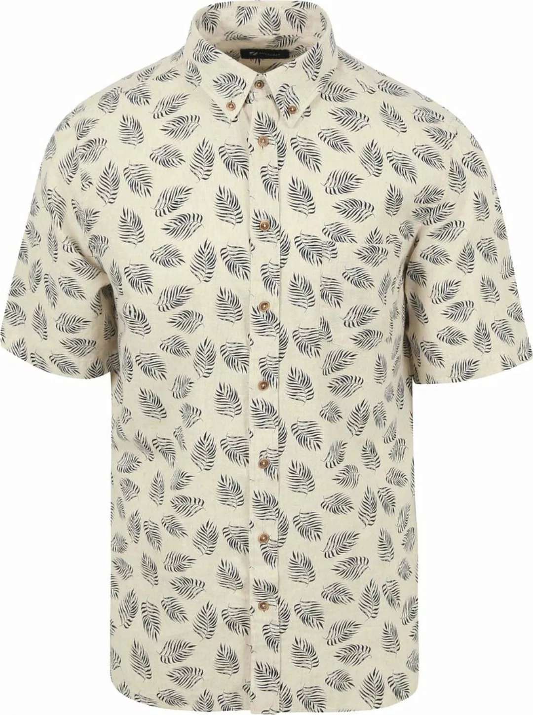 Suitable Short Sleeve Hemd Leinen Sheng Blau - Größe L günstig online kaufen