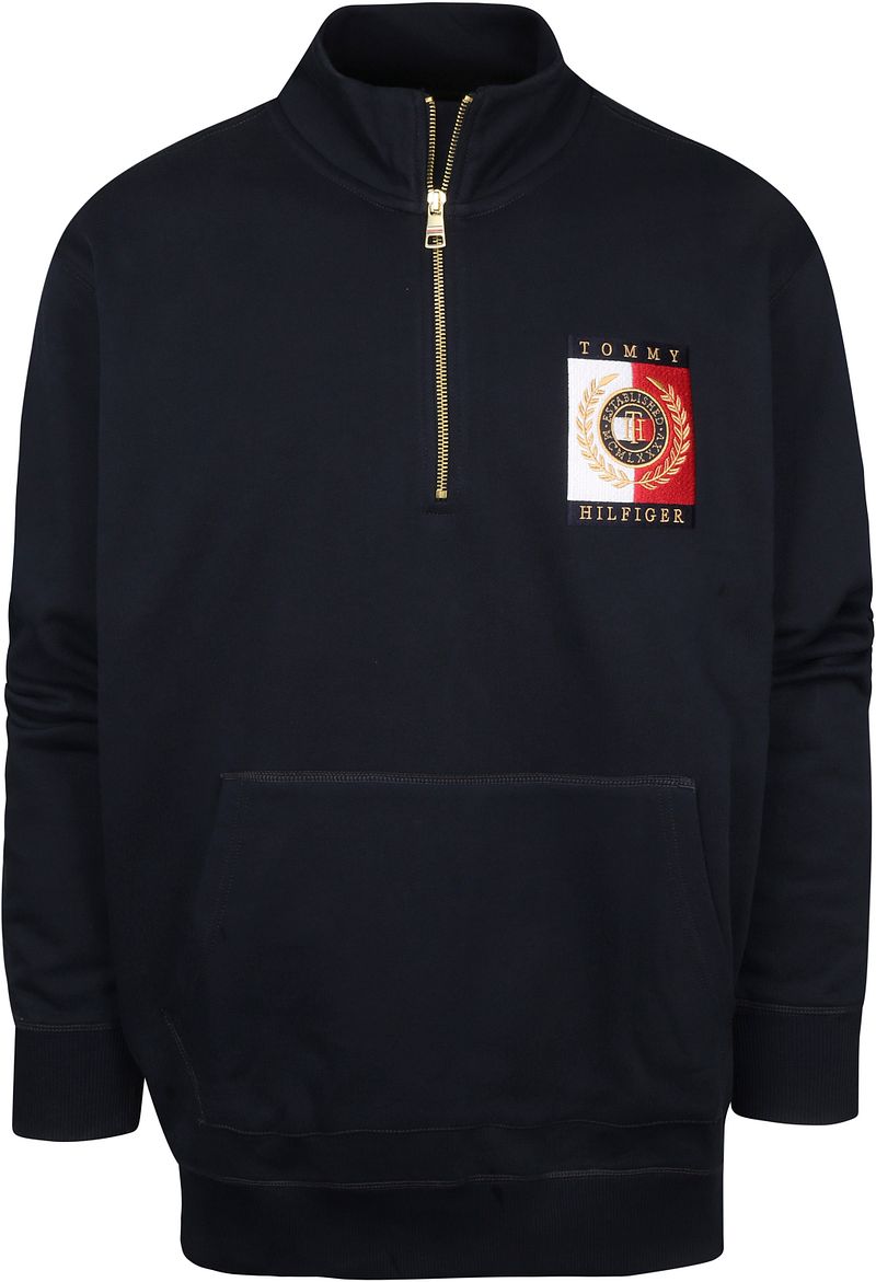 Tommy Hilfiger Big and Tall Sweater Zipper Navy - Größe 3XL günstig online kaufen