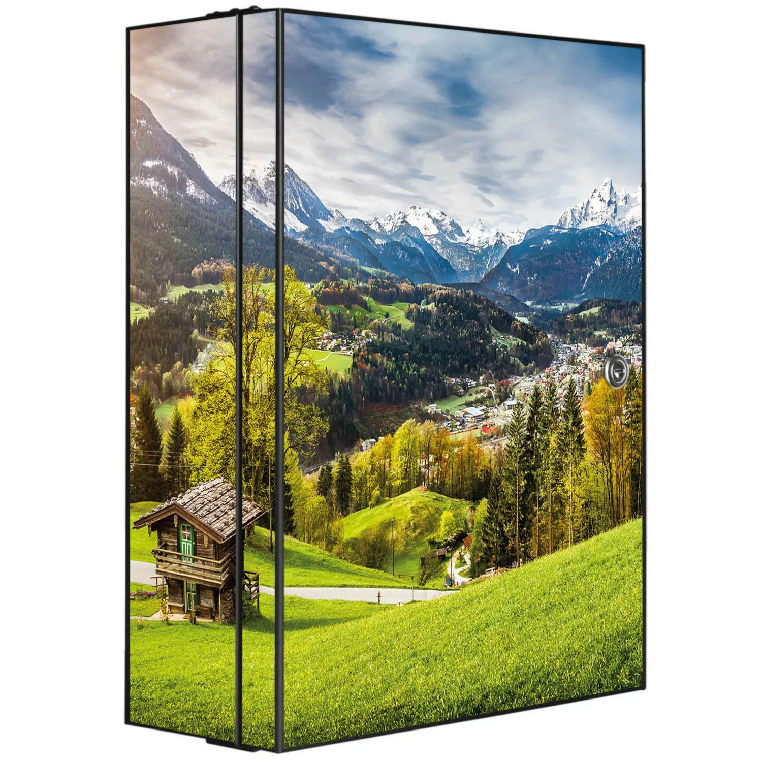 Banjado XXL Medizinschrank Abschliessbar 35x46x15cm Arzneischrank Anthrazit günstig online kaufen