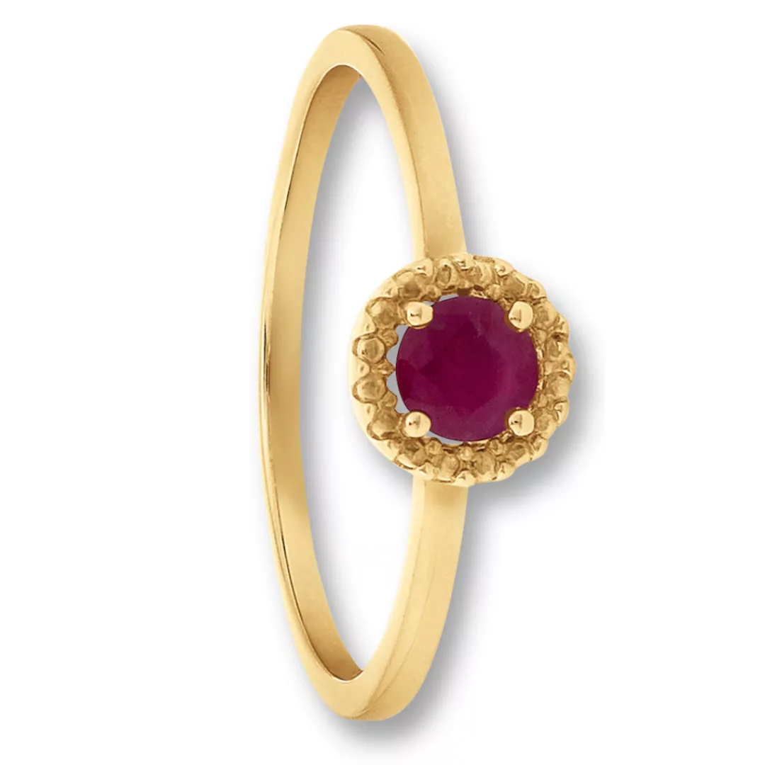 ONE ELEMENT Goldring "Rubin Ring aus 333 Gelbgold", Damen Gold Schmuck günstig online kaufen