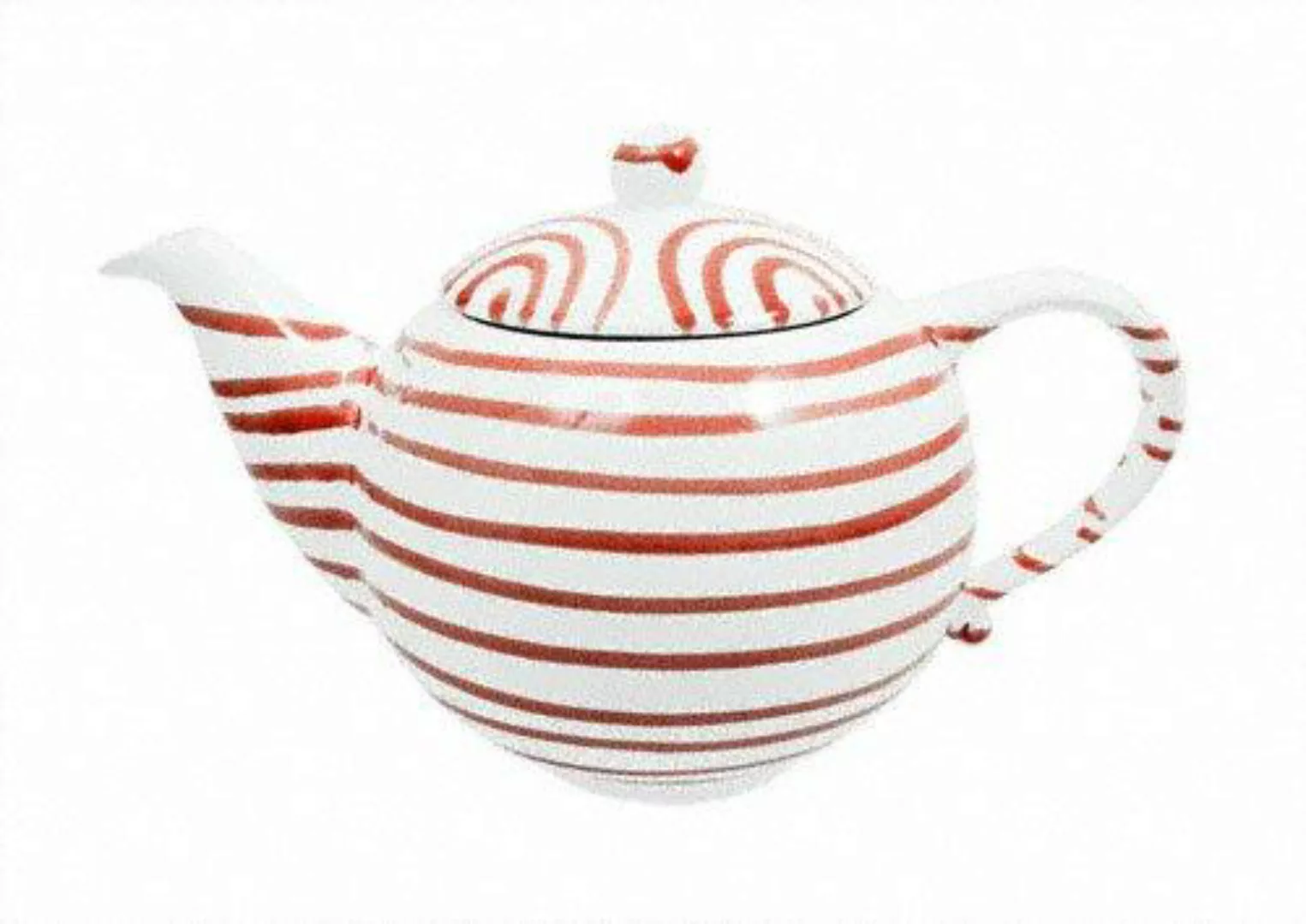 Gmundner Keramik Rotgeflammt Teekanne glatt 1,5 L / h: 16,5 cm günstig online kaufen