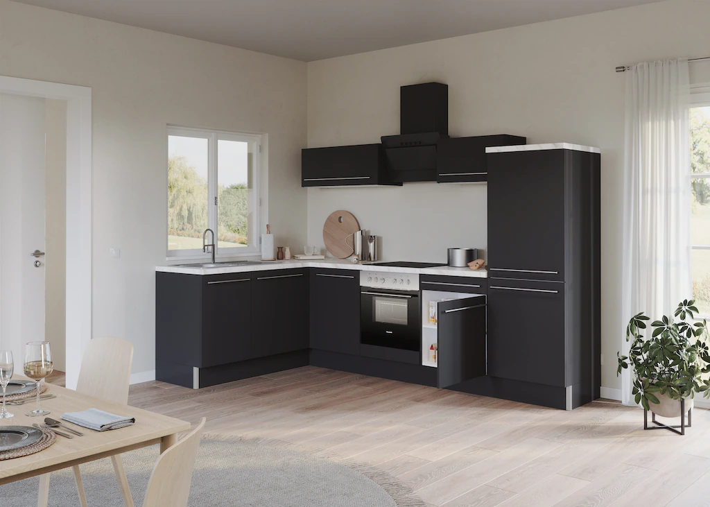 KOCHSTATION Küche »KS-Bern2«, Stellmaße 175 x 295 cm, wahlweise mit E-Gerät günstig online kaufen