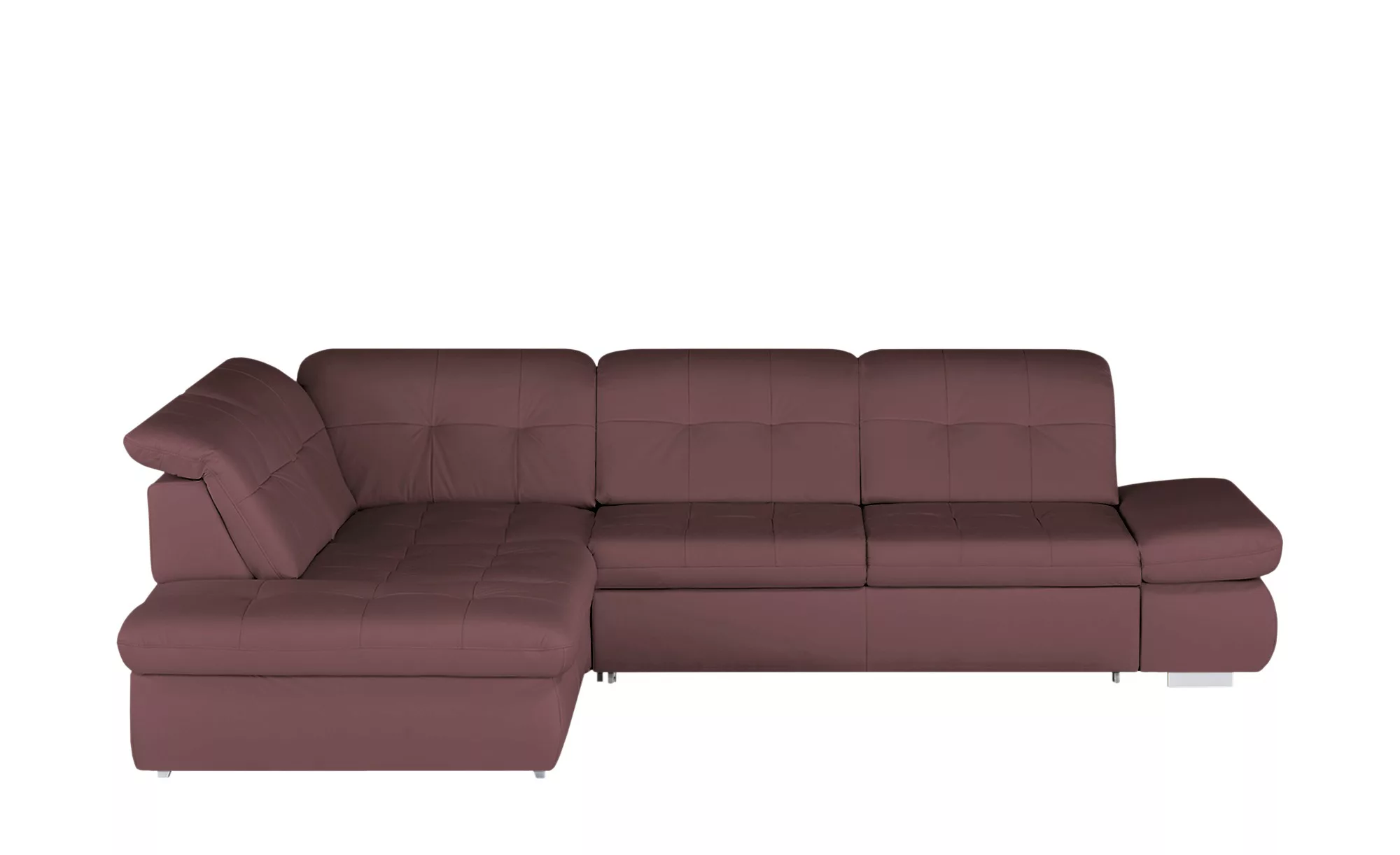 meinSofa Ecksofa Leder  Spencer - rot - Polstermöbel > Sofas > Ecksofas - M günstig online kaufen