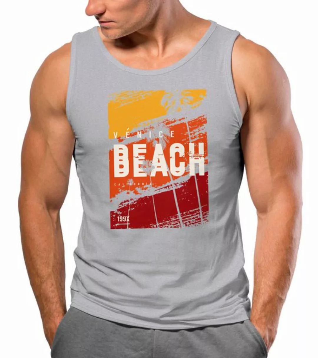 Neverless Tanktop Herren Tank-Top Sommer Venice Beach Surfing Motiv Aufdruc günstig online kaufen