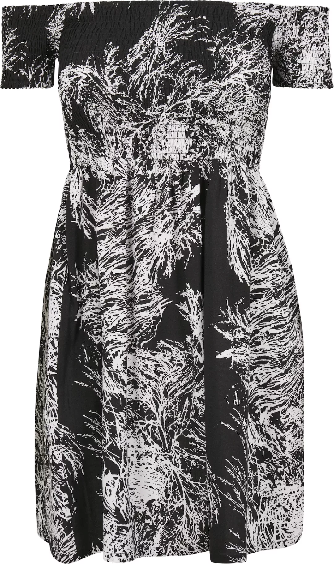URBAN CLASSICS Jerseykleid "Damen Ladies Smoked Off Shoulder Dress", (1 tlg günstig online kaufen