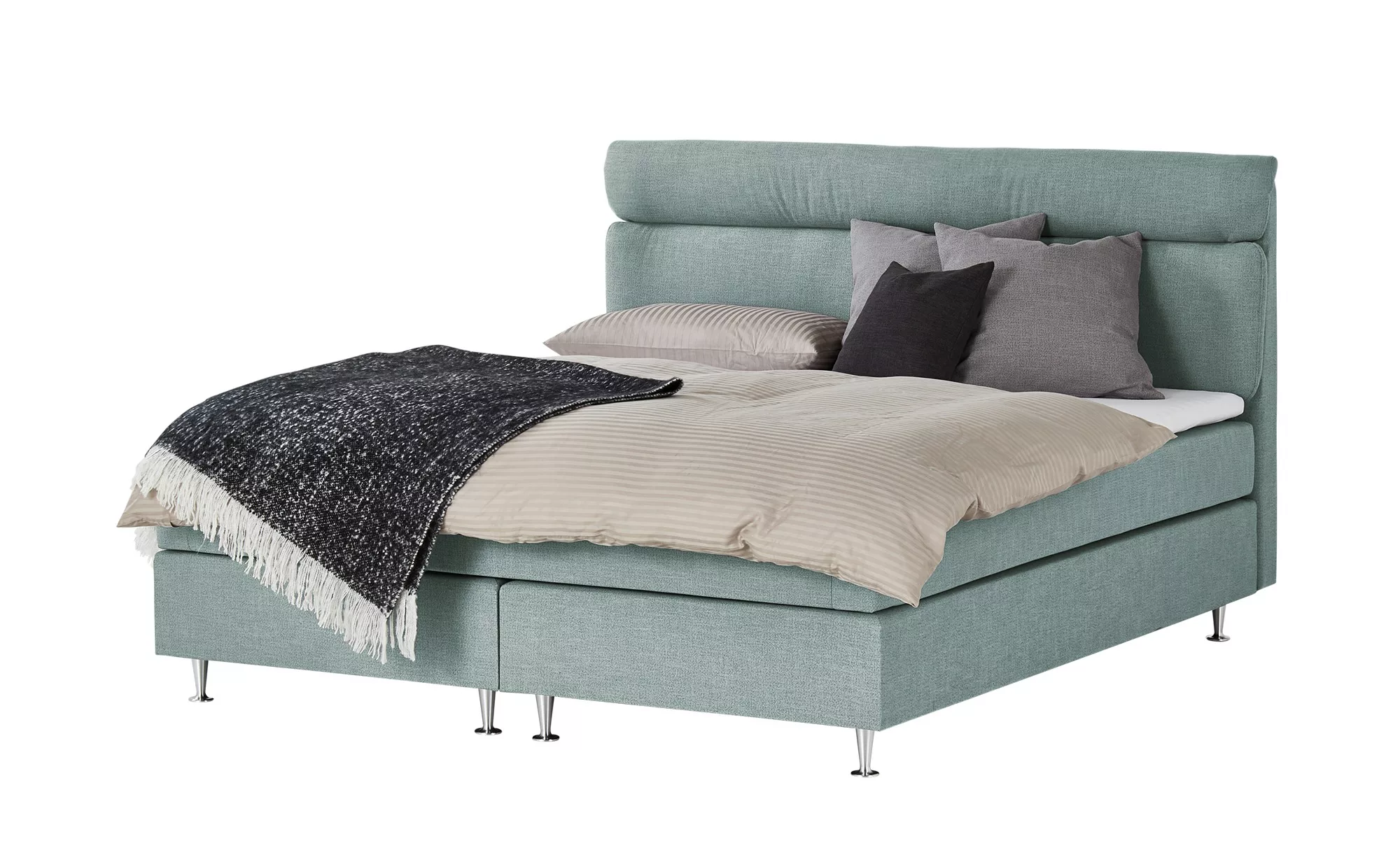 Boxspringbett - türkis/petrol - 171 cm - 105,5 cm - Betten > Boxspringbette günstig online kaufen