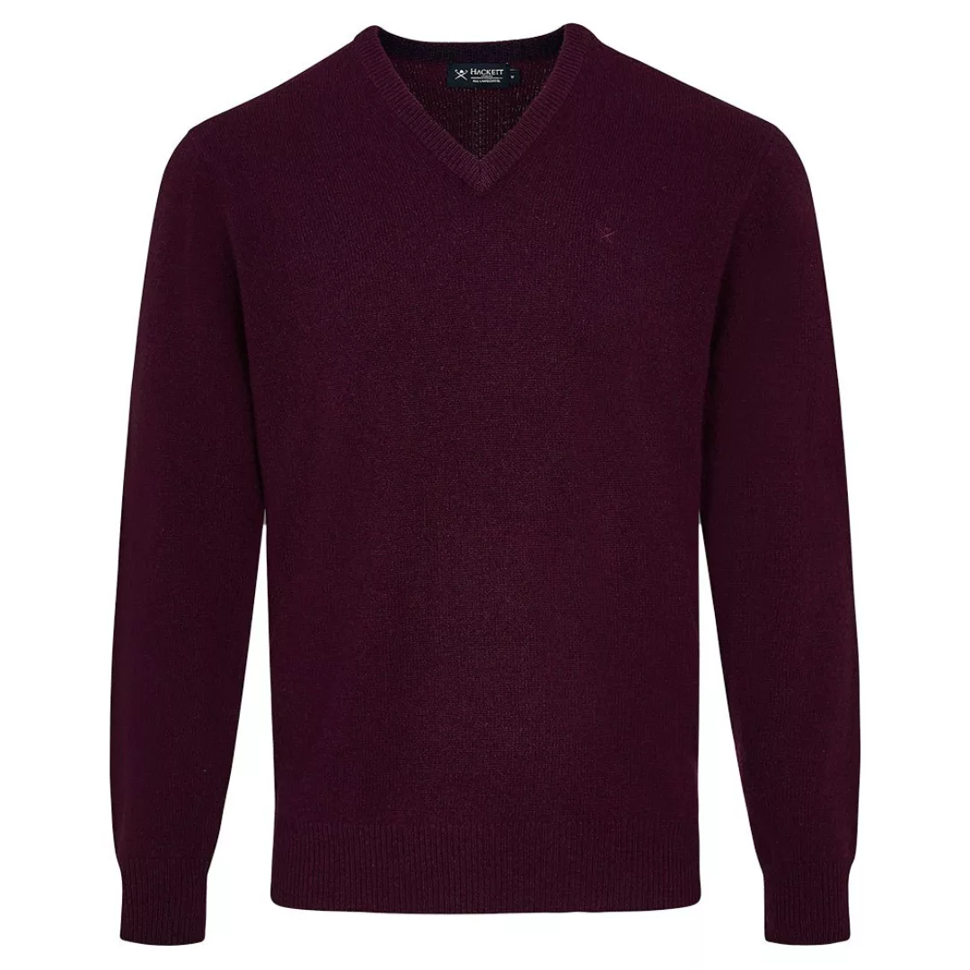 Hackett Lambswool V-ausschnitt Sweater M Dark Rose günstig online kaufen