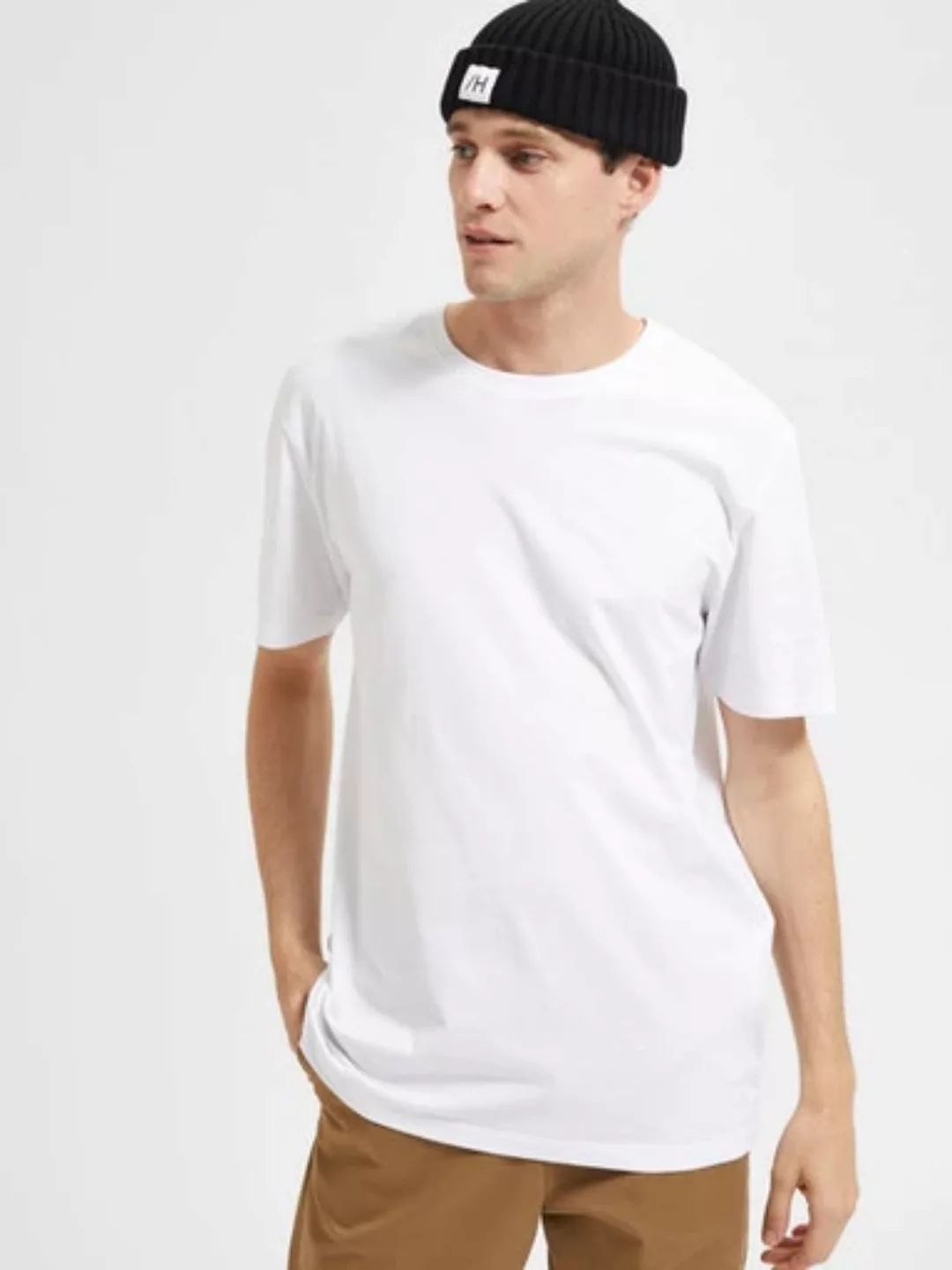 Selected Homme Herren Rundhals T-Shirt SLHASPEN - Regular Fit günstig online kaufen