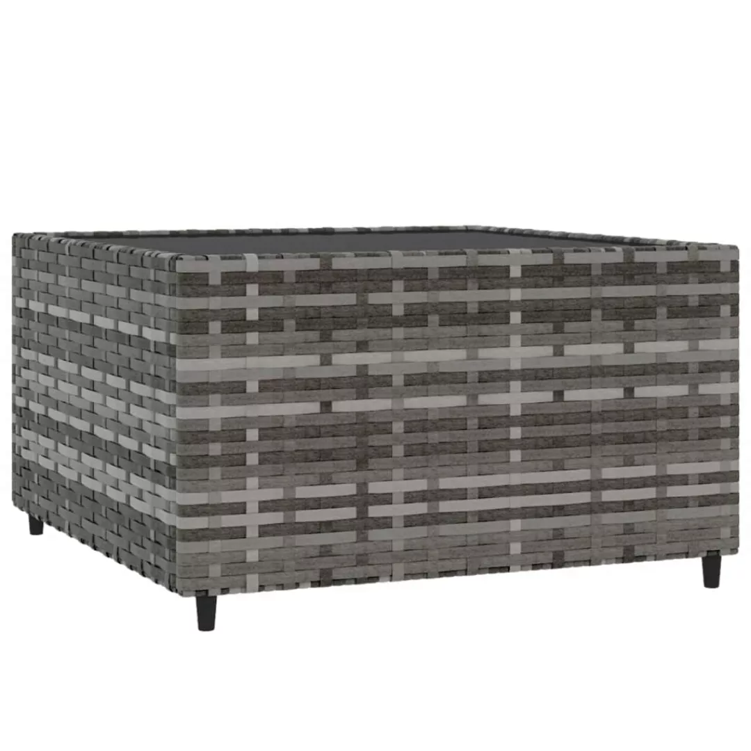 Vidaxl Garten-couchtisch Quadratisch Grau 50x50x30 Cm Poly Rattan günstig online kaufen