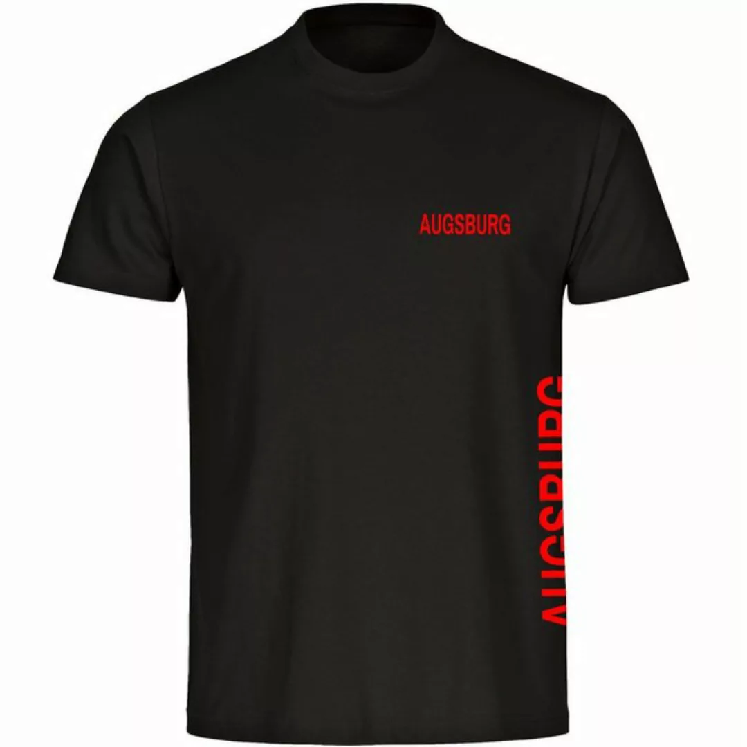multifanshop T-Shirt Herren Augsburg - Brust & Seite - Männer günstig online kaufen