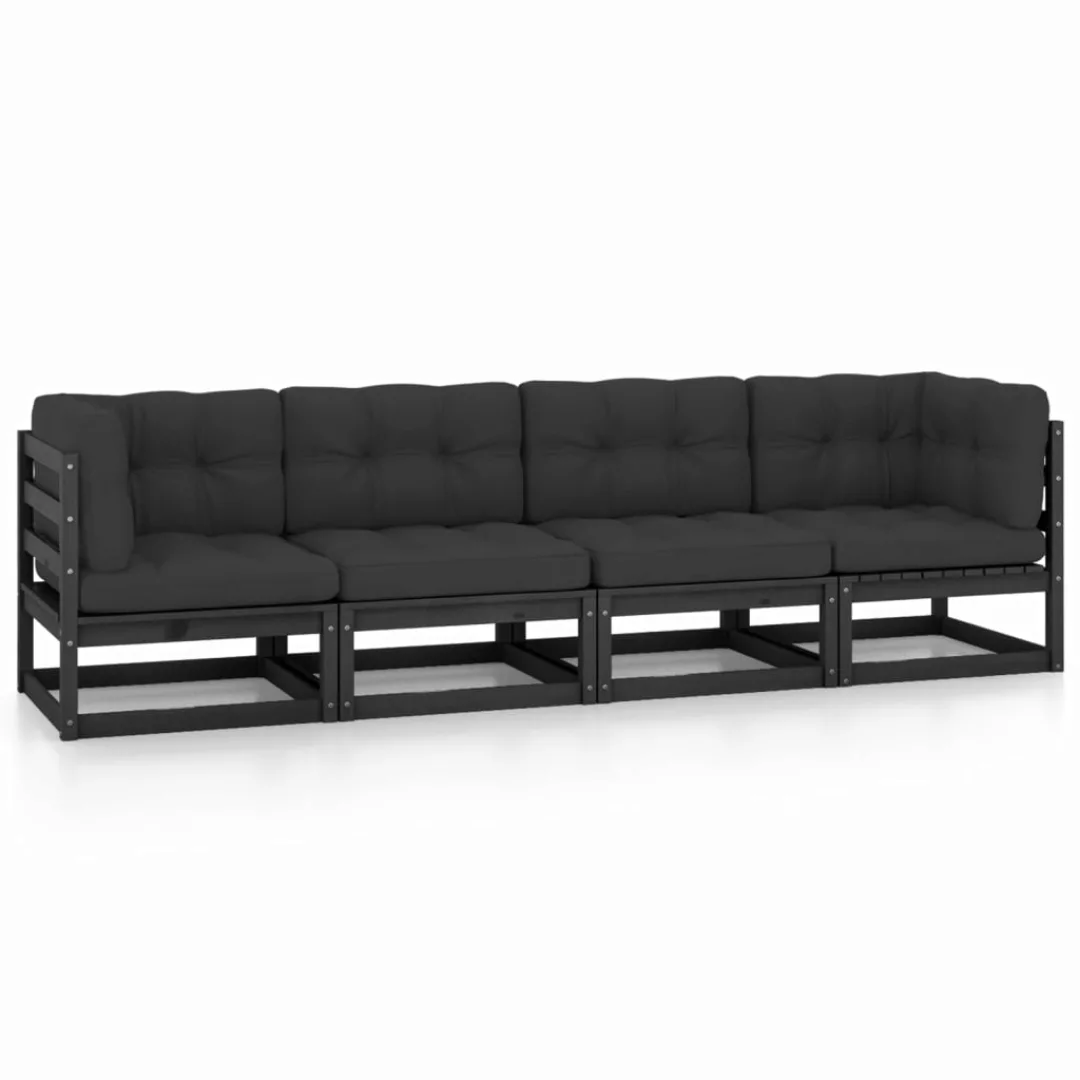 4-sitzer-gartensofa Mit Kissen Kiefer Massivholz günstig online kaufen