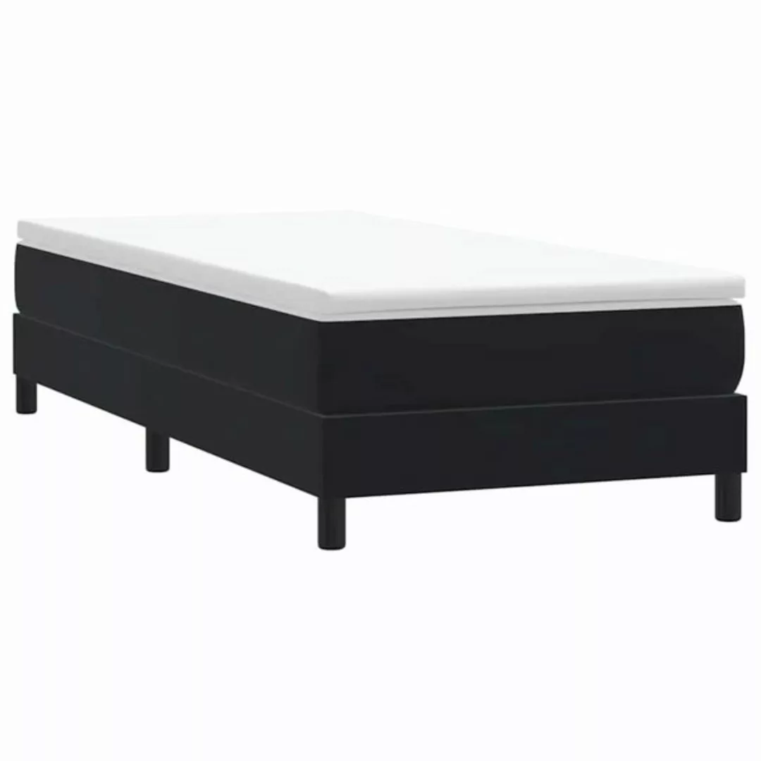 vidaXL Boxspringbett, Boxspringbett ohne Matratze Schwarz 90x210 cm Samt günstig online kaufen