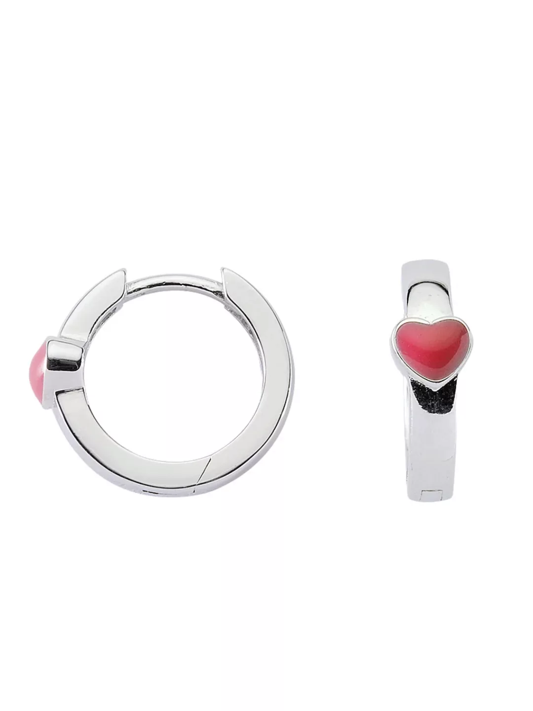 Adelia´s Paar Ohrhänger "925 Silber Ohrringe Creolen Herz Ø 14 mm", Silbers günstig online kaufen