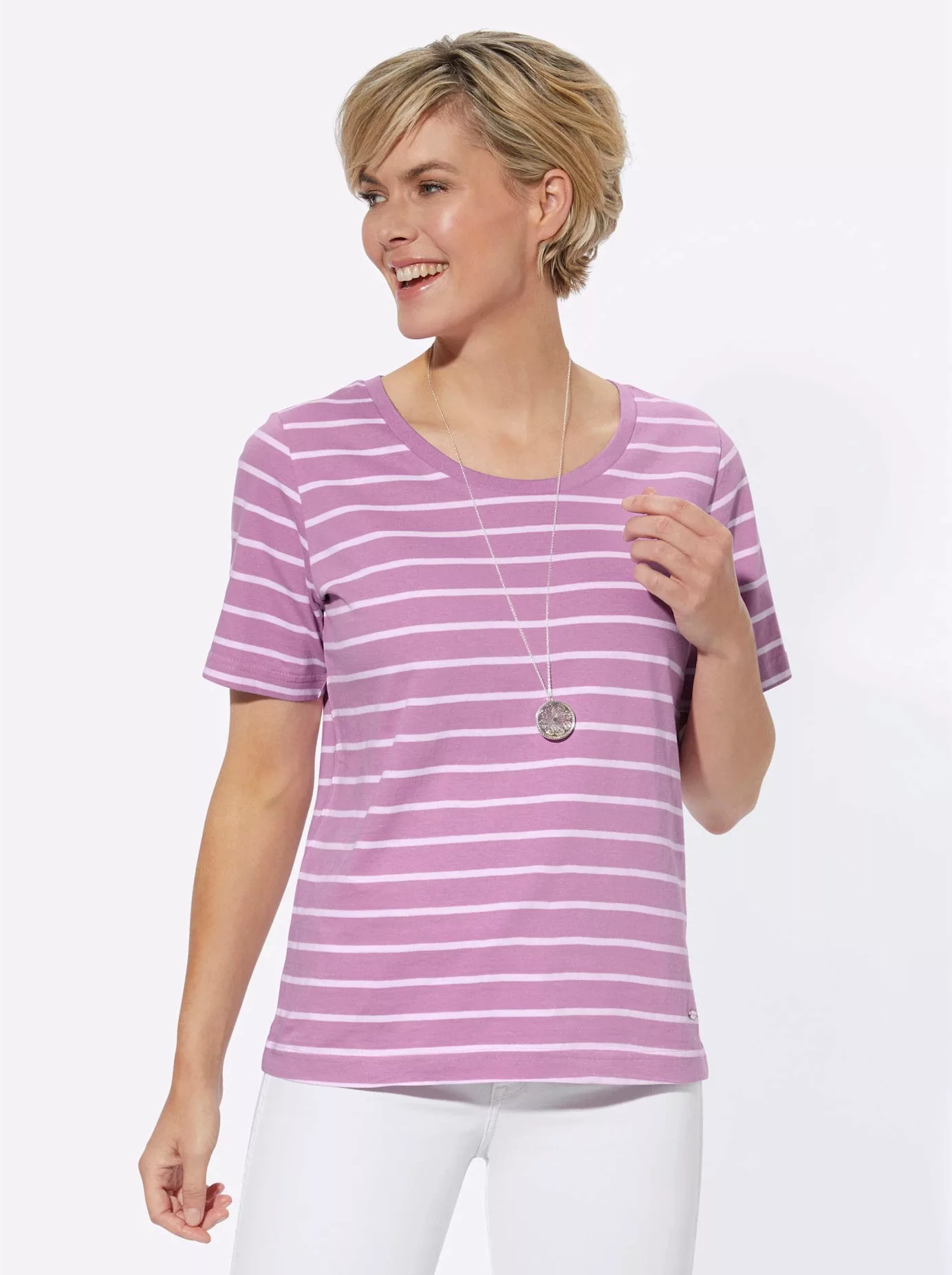 Casual Looks Kurzarmshirt "Ringelshirt" günstig online kaufen