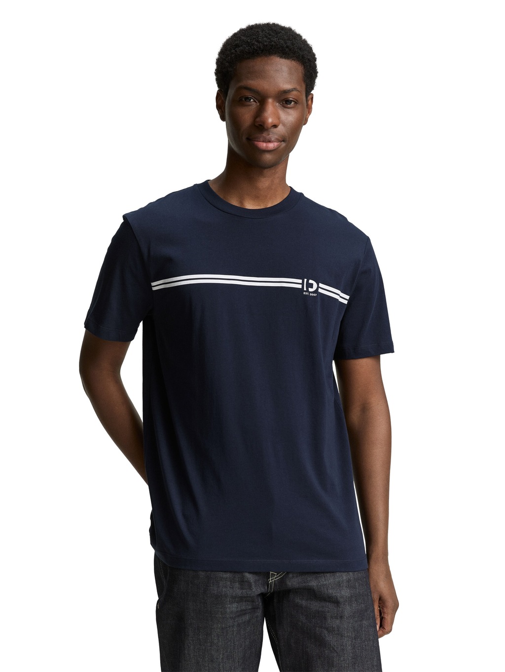 TOM TAILOR Denim T-Shirt, (Packung, 3 tlg.), mit Logo-Print günstig online kaufen