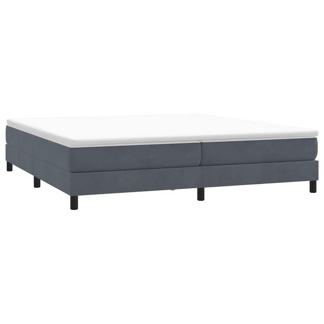 vidaXL Bett Boxspringbett ohne Matratze Dunkelgrau 200x220 cm Samt günstig online kaufen