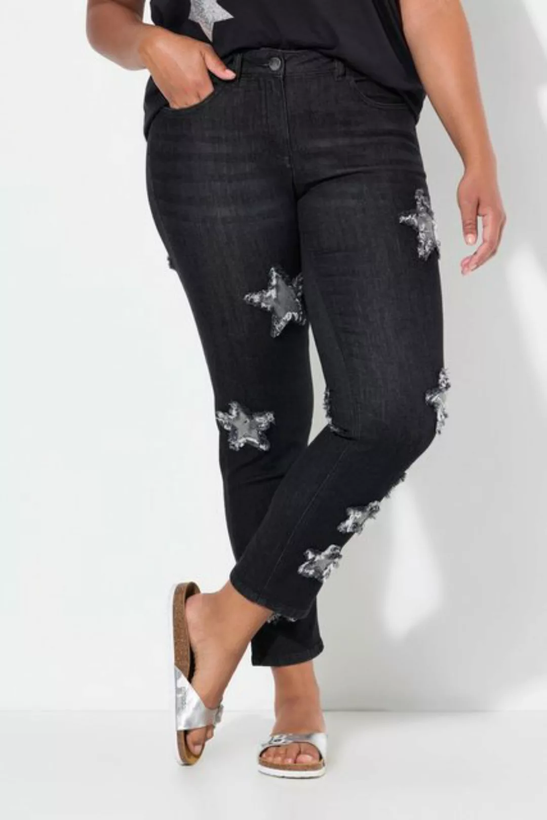 Angel of Style 5-Pocket-Jeans Jeans Straight Fit Sterne 5-Pocket günstig online kaufen