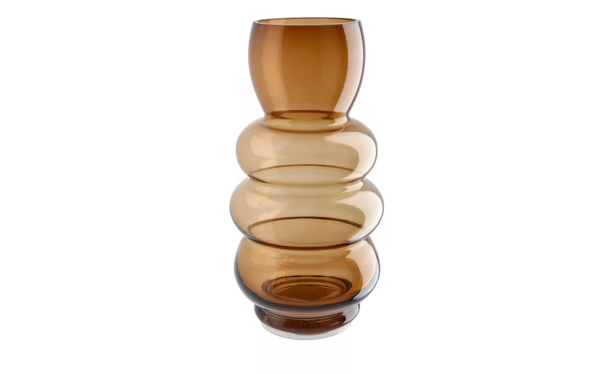 Vase   ¦ braun ¦ Glas ¦ Maße (cm): H: 30  Ø: 15.5 Accessoires > Vasen - Höf günstig online kaufen