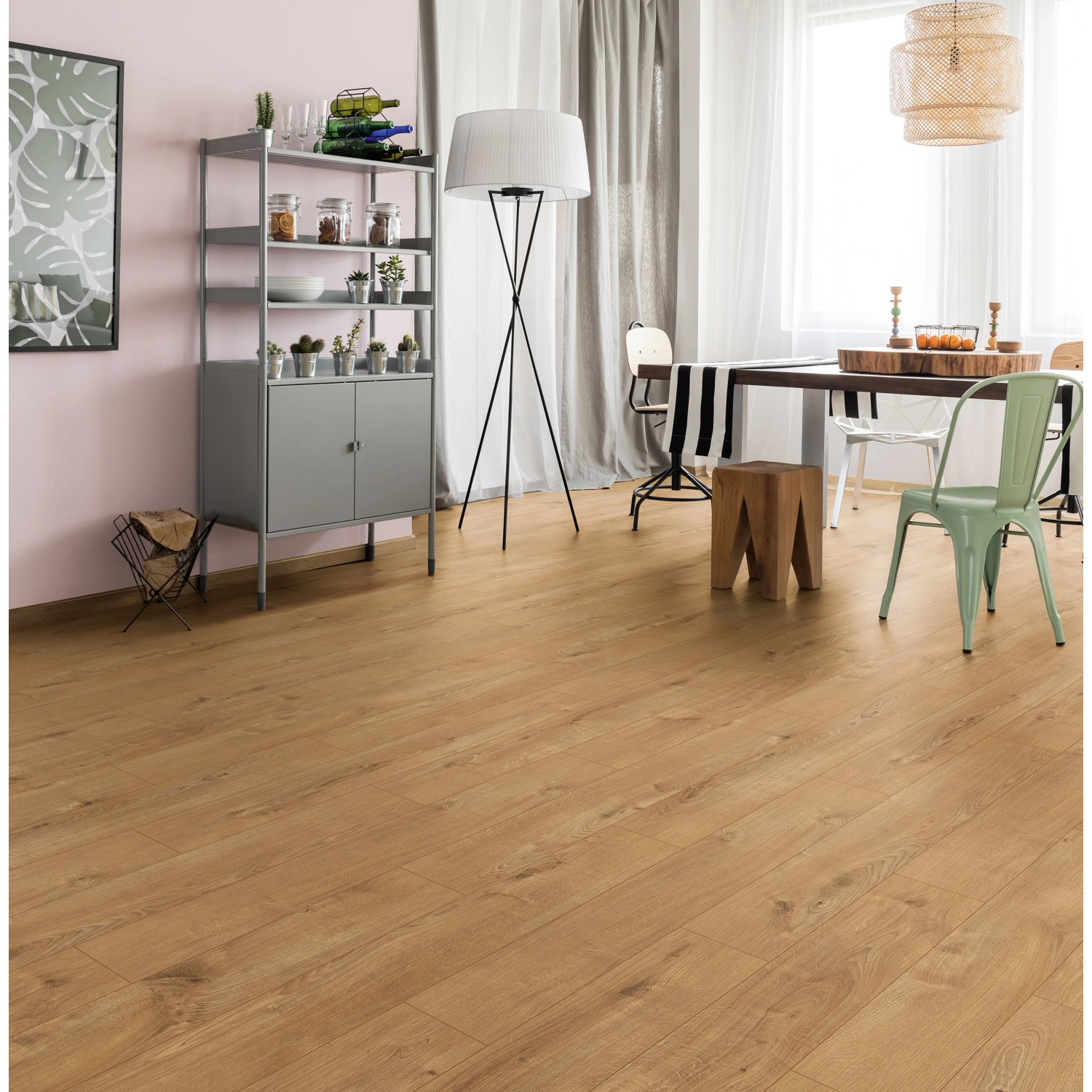 Kronoflooring Laminatboden Major Oak Braun 19,5 cm x 128,5 cm günstig online kaufen