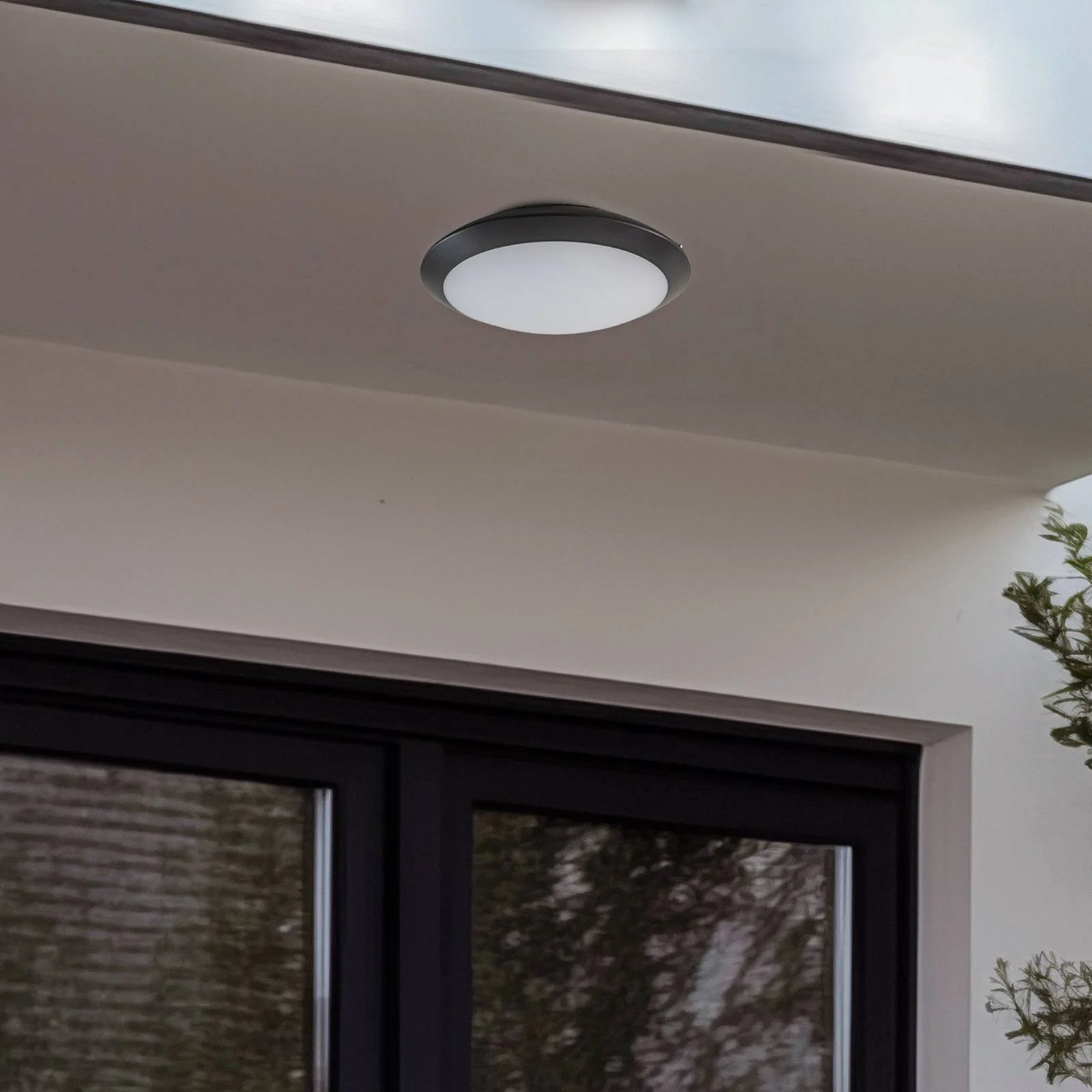 LED-Außendeckenlampe Naira, grau, o. Sensor günstig online kaufen