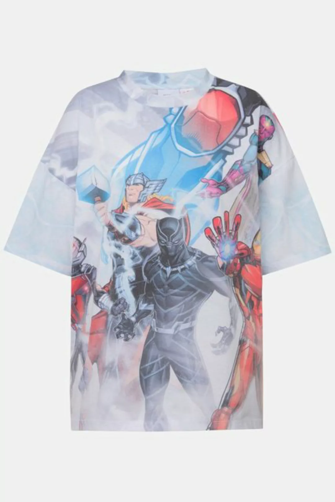 Studio Untold Rundhalsshirt Marvel T-Shirt Rundhals Oversized Unisex Print günstig online kaufen